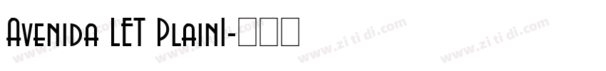 Avenida LET Plain1字体转换